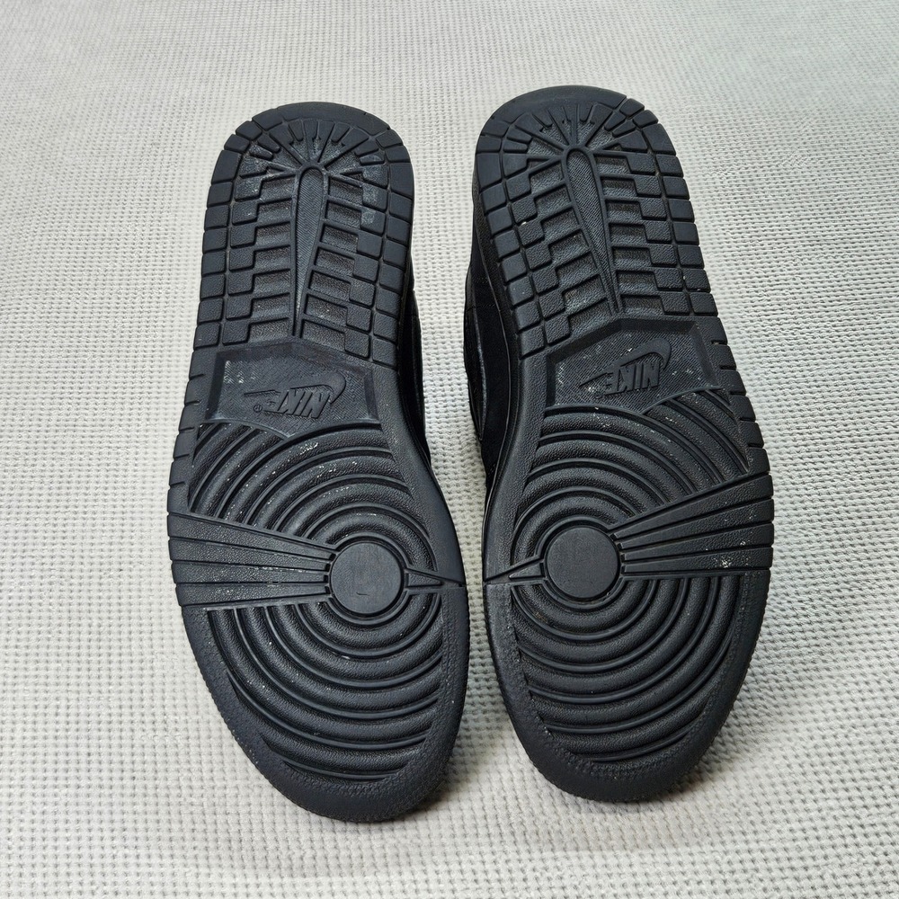 Jordan 1 Mid Triple Black Mens Sneakers 554724-050 Size 9 Black Black AS IS. - Picture 6 of 16